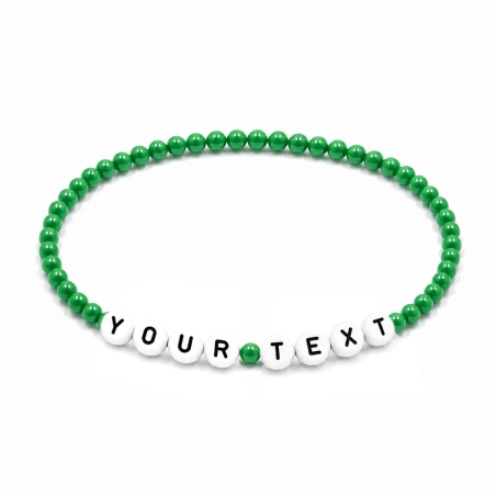 Green 4mm Personalised Bracelets 425