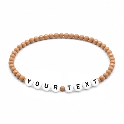 Latte Beige 4mm Personalised Bracelets 427