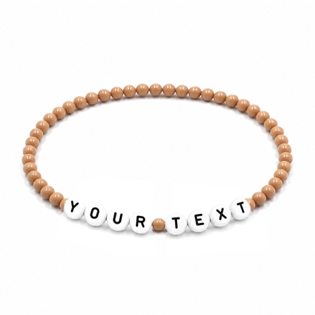 Latte Beige 4mm Personalised Bracelets 427