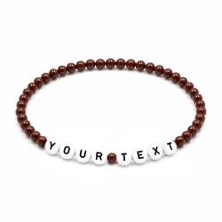 Chocolate Brown 4mm Personalised Bracelets 428