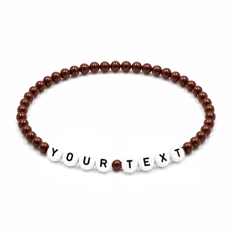 Chocolate Brown 4mm Personalised Bracelets 428