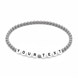 Grey 4mm Personalised Bracelets 429
