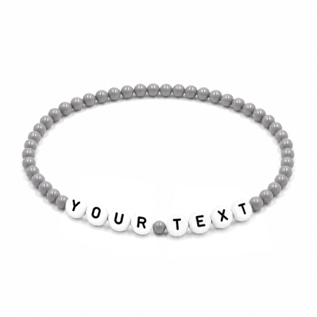 Grey 4mm Personalised Bracelets 429