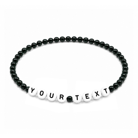 Black 4mm Personalised Bracelets 430