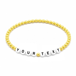 Yellow Pearl 4mm Personalised Bracelets 432