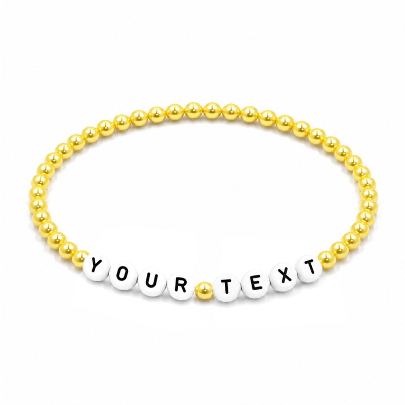 Yellow Pearl 4mm Personalised Bracelets 432