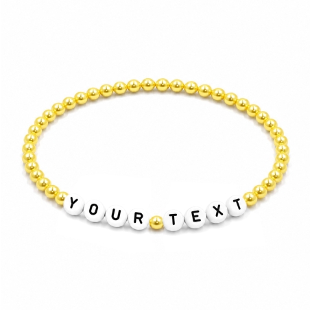 Yellow Pearl 4mm Personalised Bracelets 432