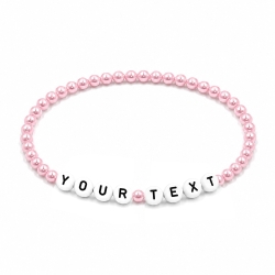 Baby Pink Pearl 4mm Personalised Bracelets 434