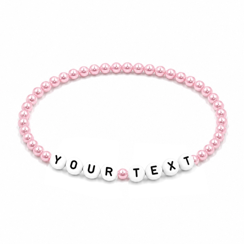 Baby Pink Pearl 4mm Personalised Bracelets 434