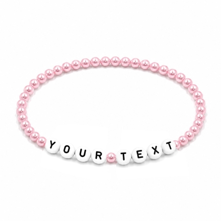 Baby Pink Pearl 4mm Personalised Bracelets 434