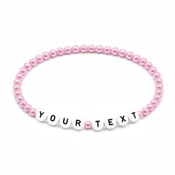 Candy Pink Pearl 4mm Personalised Bracelets 435