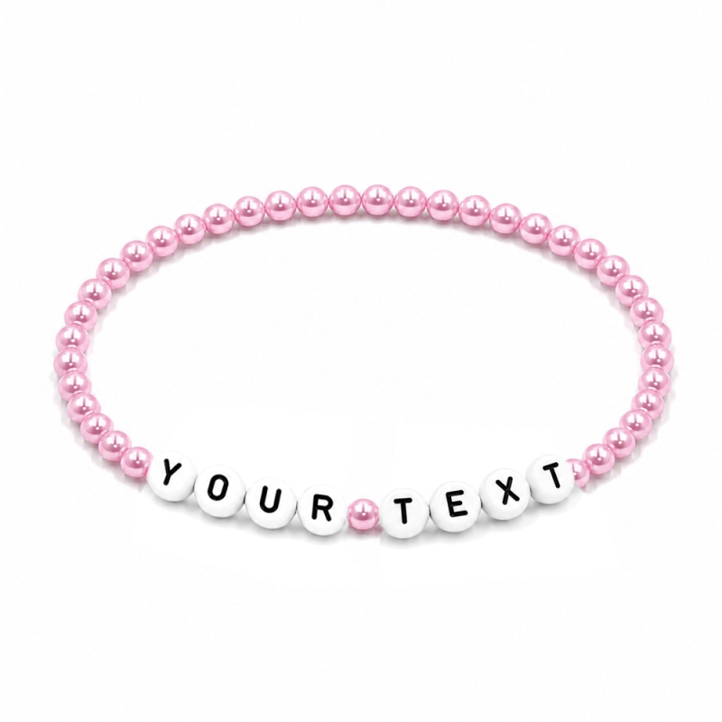 Candy Pink Pearl 4mm Personalised Bracelets 435