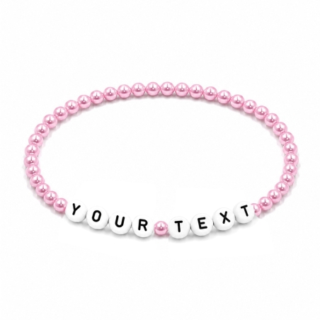 Candy Pink Pearl 4mm Personalised Bracelets 435