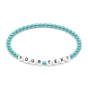 Aqua Pearl 4mm Personalised Bracelets 442