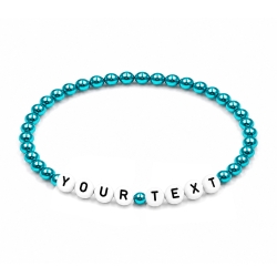 Turquoise Pearl 4mm Personalised Bracelets 443