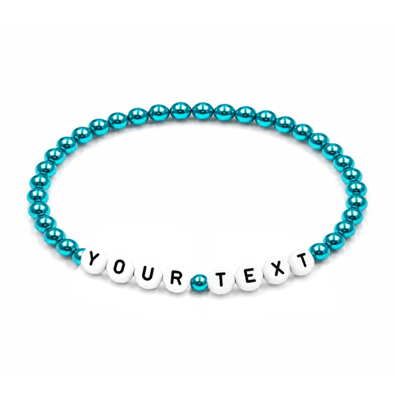 Turquoise Pearl 4mm Personalised Bracelets 443