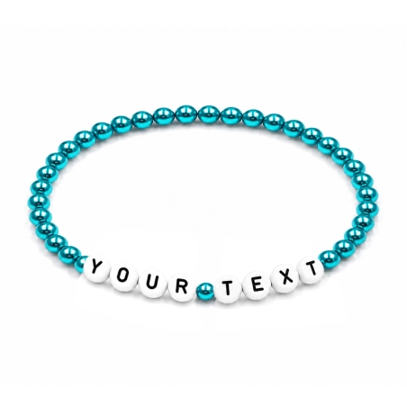 Turquoise Pearl 4mm Personalised Bracelets 443