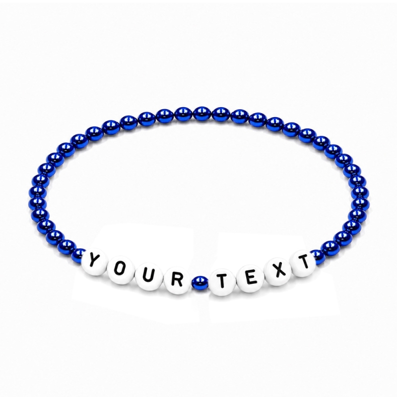 Royal Blue Pearl 4mm Personalised Bracelets 445