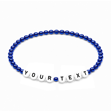 Royal Blue Pearl 4mm Personalised Bracelets 445