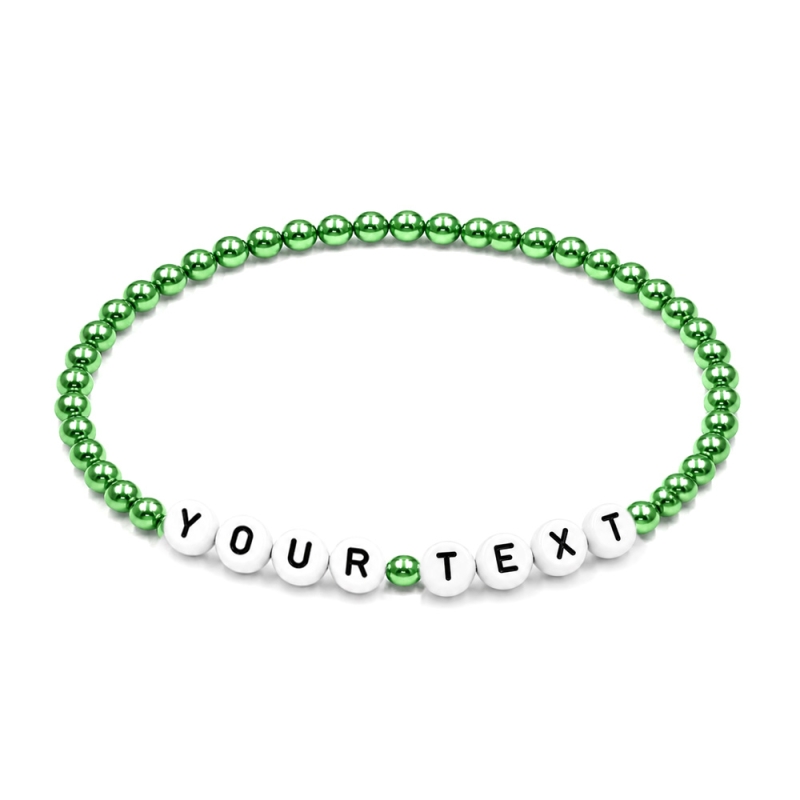 Green Pearl 4mm Personalised Bracelets 447