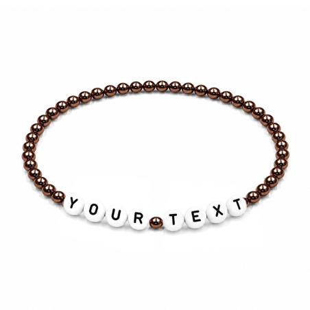 Chocolate Pearl 4mm Personalised Bracelets 448