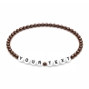 Chocolate Pearl 4mm Personalised Bracelets 448