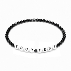 Black Pearl 4mm Personalised Bracelets 449