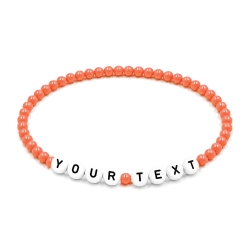 Tangerine 4mm Personalised Bracelets 474