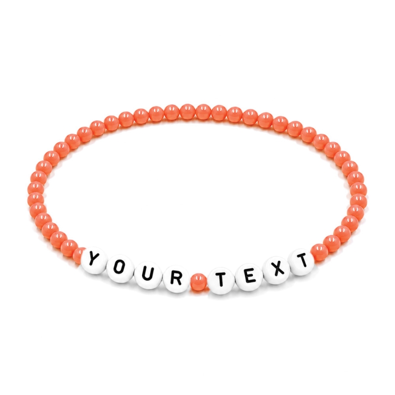 Tangerine 4mm Personalised Bracelets 474