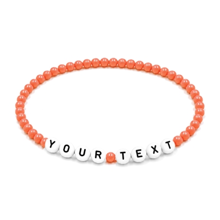 Tangerine 4mm Personalised Bracelets 474