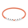 Tangerine 4mm Personalised Bracelets 474