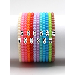 Flamingo Pink 4mm Beaded Bracelets 473