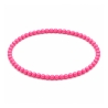 Handcrafted Flamingo Pink Shiny 4mm beaded bracelet with glossy pink acrylic beads in a classic non-personalised design
