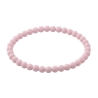 Powder Pink Matte 6mm Beaded Bracelet with Soft Pink Acrylic Beads, Handmade Minimalist Jewellery