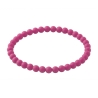Magenta Matte 6mm Beaded Bracelet with Vibrant Pink Acrylic Beads, Handmade Colourful Jewellery