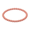 Muted Salmon Matte 6mm Beaded Bracelet with Warm Salmon Pink Acrylic Beads, Handmade Jewellery