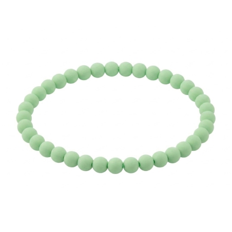 Pastel Green Matte 6mm Beaded Bracelet with Soft Green Acrylic Beads, Handmade Jewellery
