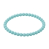 Pastel Aqua Matte 6mm Beaded Bracelet with Soft Aqua Acrylic Beads, Handmade Jewellery