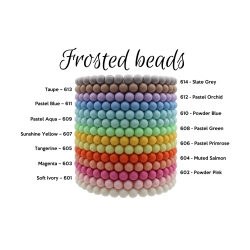 Pastel Aqua Matte 6mm Beaded Bracelets 609