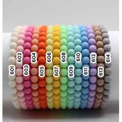 Pastel Aqua Matte 6mm Beaded Bracelets 609