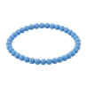 Pastel Blue Matte 6mm Beaded Bracelet with Soft Blue Acrylic Beads, Handmade Jewellery