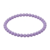 Pastel Orchid Matte 6mm Beaded Bracelet with Soft Orchid Acrylic Beads, Handmade Pastel Jewellery