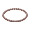 Taupe Matte 6mm Beaded Bracelet with Neutral Brown-Grey Acrylic Beads, Minimalist Handmade Jewellery