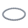 Slate Grey Matte 6mm Beaded Bracelet with Cool Grey Acrylic Beads, Handmade Minimalist Jewellery