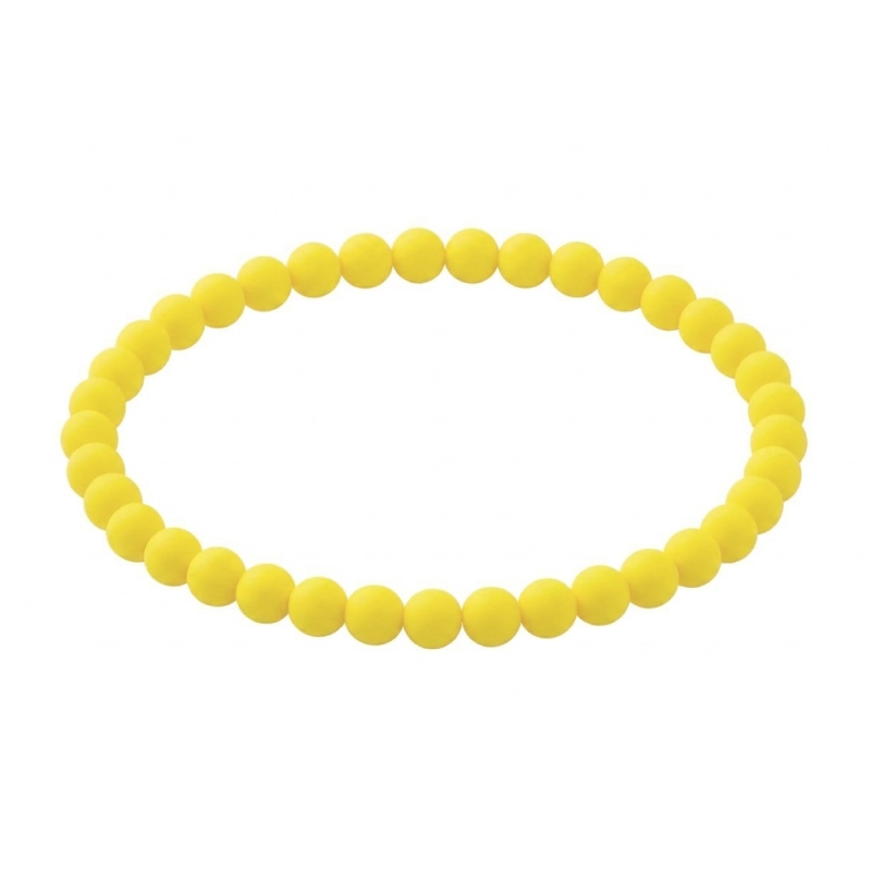 Primrose Yellow Matte 6mm Beaded Bracelet with Soft Yellow Acrylic Beads, Handmade Pastel Jewellery