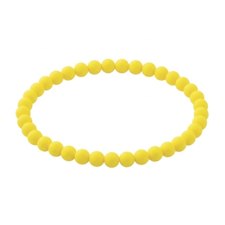 Primrose Yellow Matte 6mm Beaded Bracelet with Soft Yellow Acrylic Beads, Handmade Pastel Jewellery