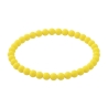 Primrose Yellow Matte 6mm Beaded Bracelet with Soft Yellow Acrylic Beads, Handmade Pastel Jewellery