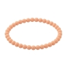 Cantaloupe Peach Matte 6mm Beaded Bracelet with Warm Peach Acrylic Beads, Handmade Pastel Jewellery