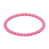 Poppy Pink Matte 6mm Beaded Bracelet with Vibrant Pink Acrylic Beads, Handmade Colourful Jewellery