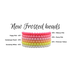 Hibiscus Pink Matte 6mm Beaded Bracelets 678
